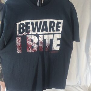 The Walking Dead Beware I Bite Gildan Heavy Cotton T-Shirt